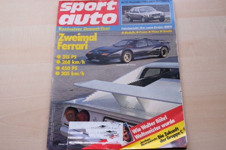 Deckblatt Sport Auto (12/1982)